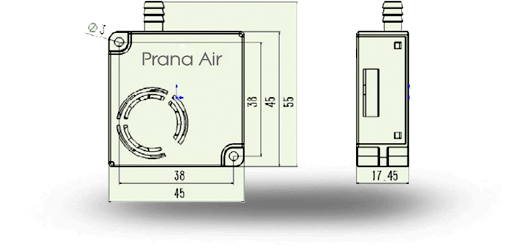 dimension of outdoor pm sensor