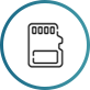 inbult micro sd card icon