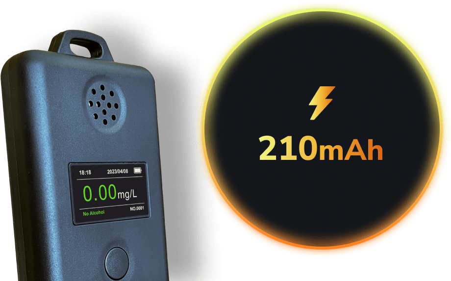 prana air breathalyzer battery capacity