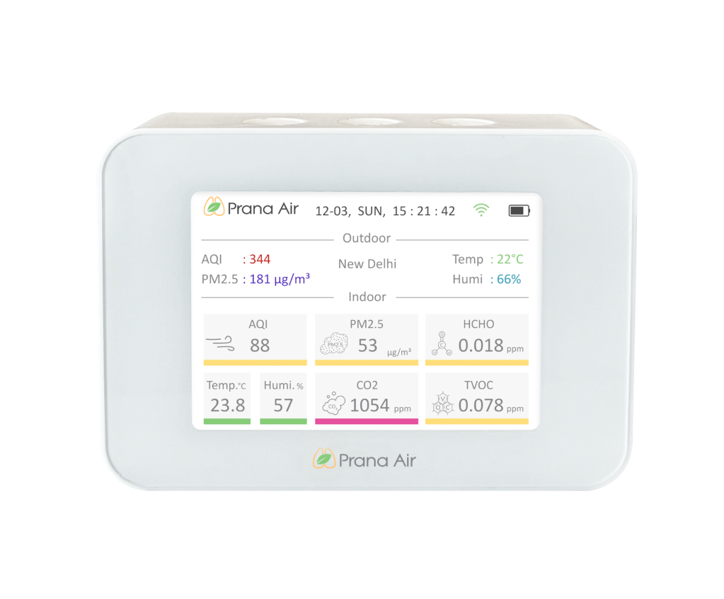 Carefor CF-9A Portable Air Quality Monitor For AQI, PM2.5, PM10, CO2, Temp  and Humidity,With Buzzer Alarm