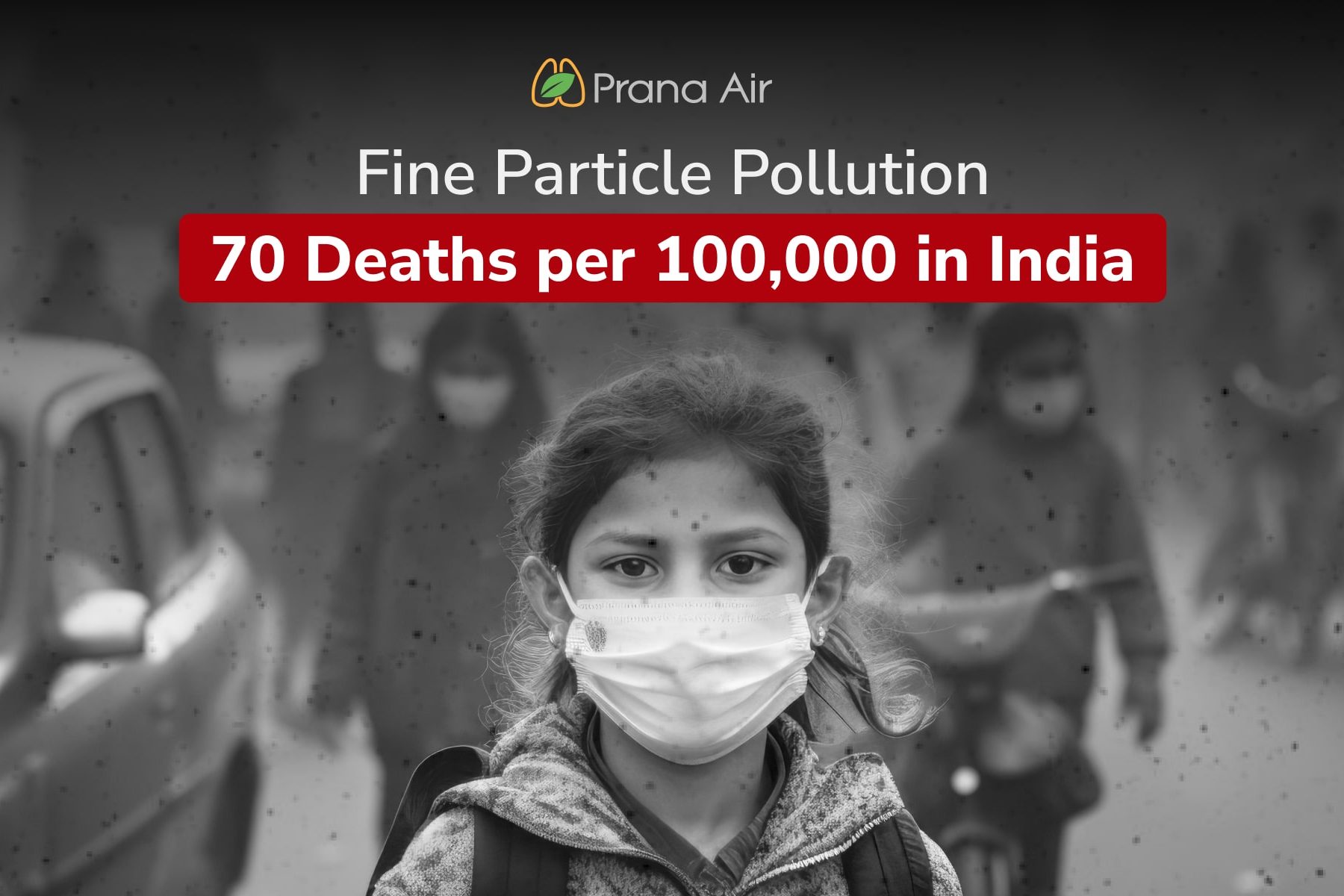Fine Particle Pollution 70 Deaths per 100000 people in india