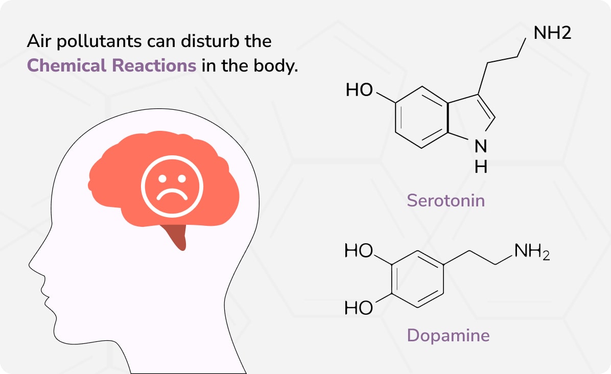 chemical reactions due to air pollution