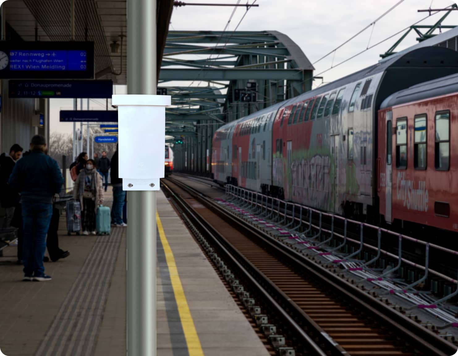 monitores de qualidade do ar da Prana Air para ferrovias