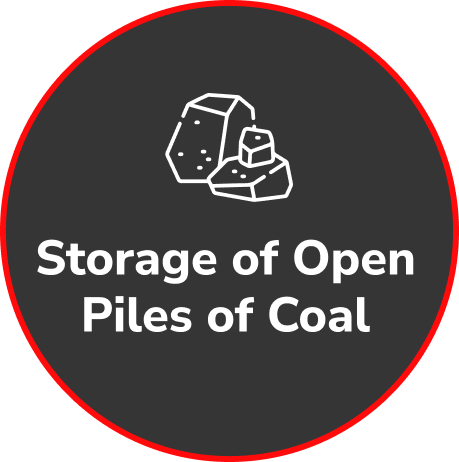 storage piles of coal icon